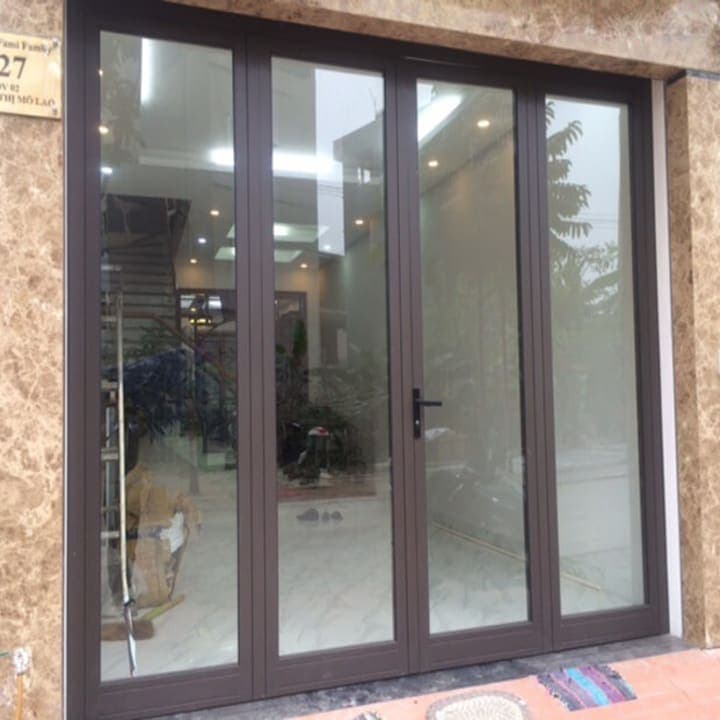 Báo giá cửa nhôm Xingfa màu nâu cafe - Mẫu cửa đẹp