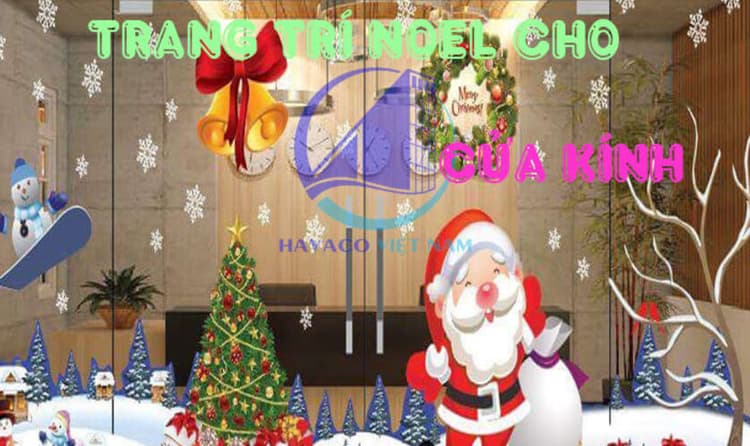 Cách trang trí noel cho cửa kính – mẫu trang trí noel trên cửa kính