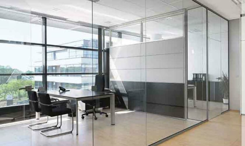 Vách ngăn phòng khách và bếp bằng tường nhôm kính, nhựa tuyệt đẹp