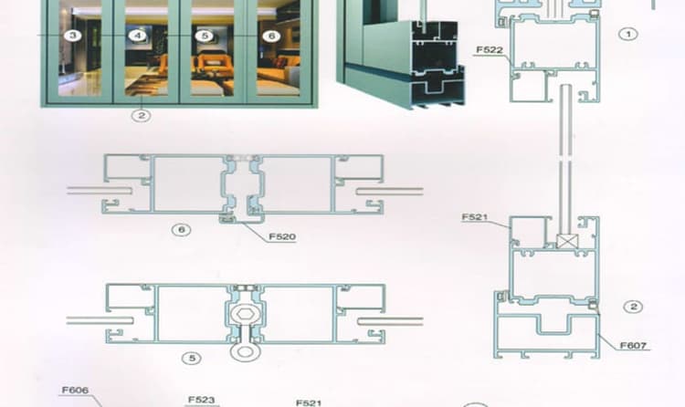 Bản vẽ mặt cắt nhôm Xingfa hệ 55, hệ 65, hệ 93 trong công trình nhà ở thực tế