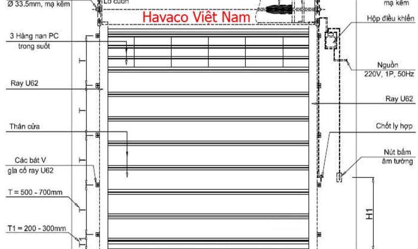 Cách lắp cửa cuốn tấm liền trong công trình nhà ở thực tế