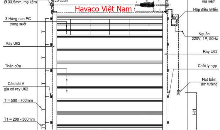 Cách lắp cửa cuốn tấm liền trong công trình nhà ở thực tế