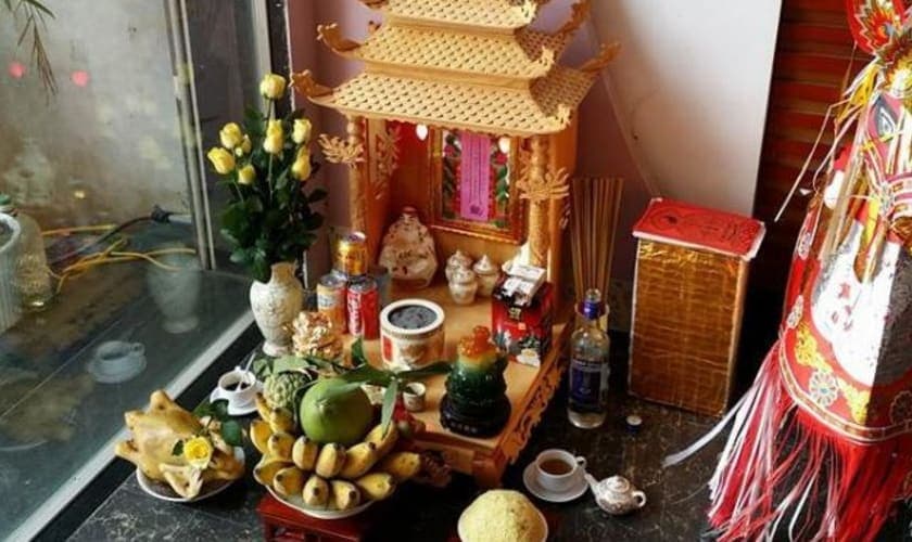 Vị trí đặt bàn thờ ông địa trong nhà trong công trình nhà ở thực tế