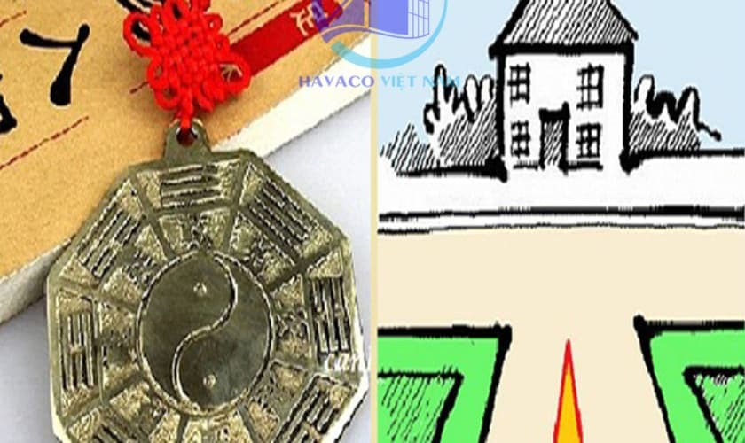 Cách khắc phục phong thủy cho nhà bị đường đâm thẳng vào trong công trình nhà ở thực tế