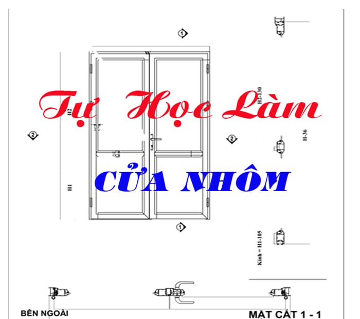 Tự học làm cửa nhôm trượt lùa, mở quay