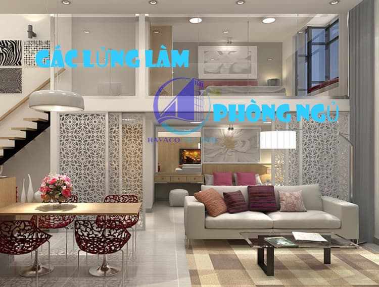 Nhà có gác lửng làm phòng ngủ