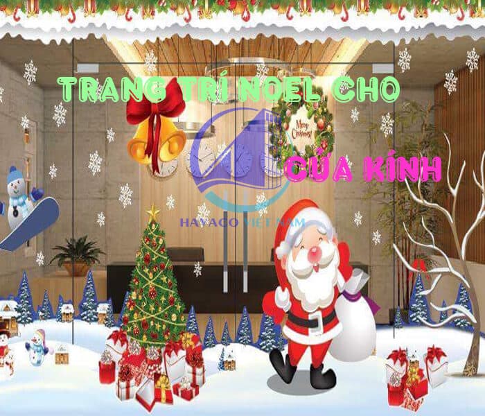 Cách trang trí noel cho cửa kính – mẫu trang trí noel trên cửa kính
