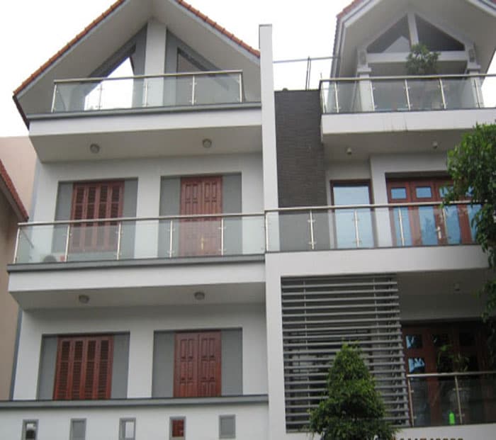 Thay thế lan can kính cho lan can xây bằng gạch, inox, sắt