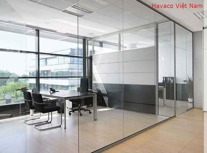 Vách ngăn phòng khách và bếp bằng tường nhôm kính, nhựa tuyệt đẹp