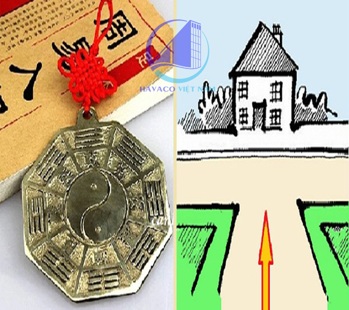 Cách khắc phục phong thủy cho nhà bị đường đâm thẳng vào
