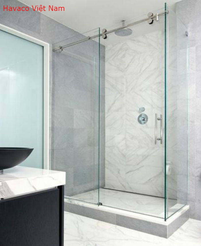 Chi tiết vật liệu và cấu tạo liên quan Cửa lùa nhà tắm kính cường lực