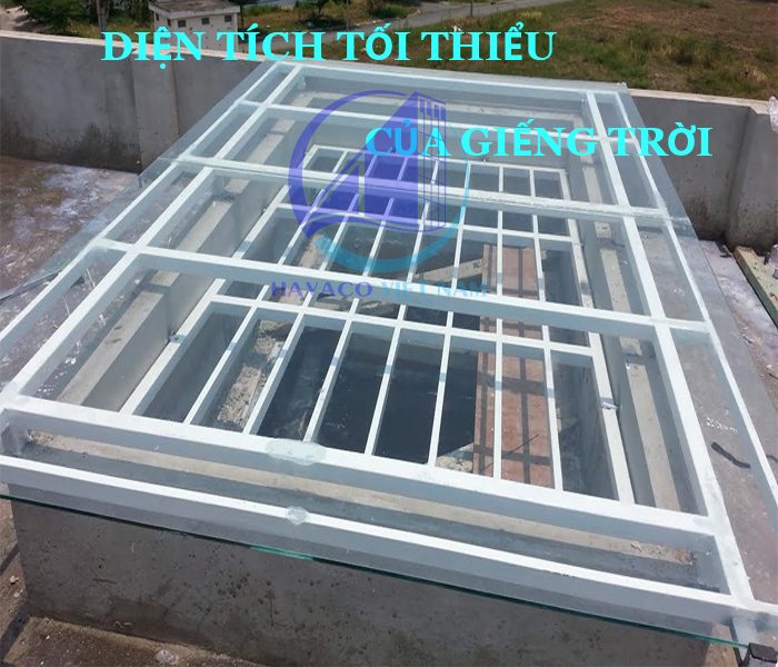 Không gian ứng dụng thực tế của Diện tích tối thiểu của giếng trời