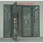 Cửa nhựa lõi thép màu xám