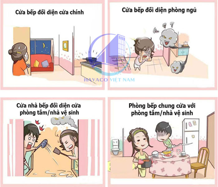 Checklist nghiệm thu và hoàn thiện liên quan Có nên thiết kế cửa phòng ngủ đối diện bếp không