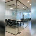Góc nhìn mặt tiền và khu vực lắp đặt chính Cửa kính tự động tại Nam Từ Liêm, Hà Nội