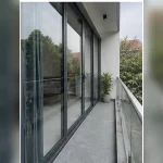 Khung nhôm kính màu tối được lắp đặt sắc nét