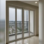 Cửa nhựa lõi thép màu trắng tại căn hộ Hà Đông