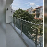 Không gian bên trong sau khi hoàn thiện hạng mục Lan can kính cường lực tại Bắc Từ Liêm, Hà Nội