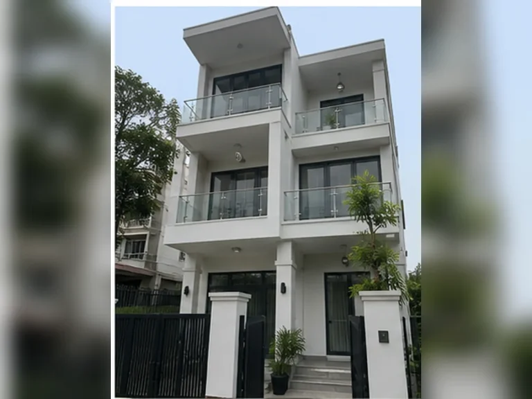 Công trình lan can kính cường lực biệt thự tại Hoàng Mai