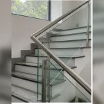 Phụ kiện lan can kính sau khi thi công hoàn thiện